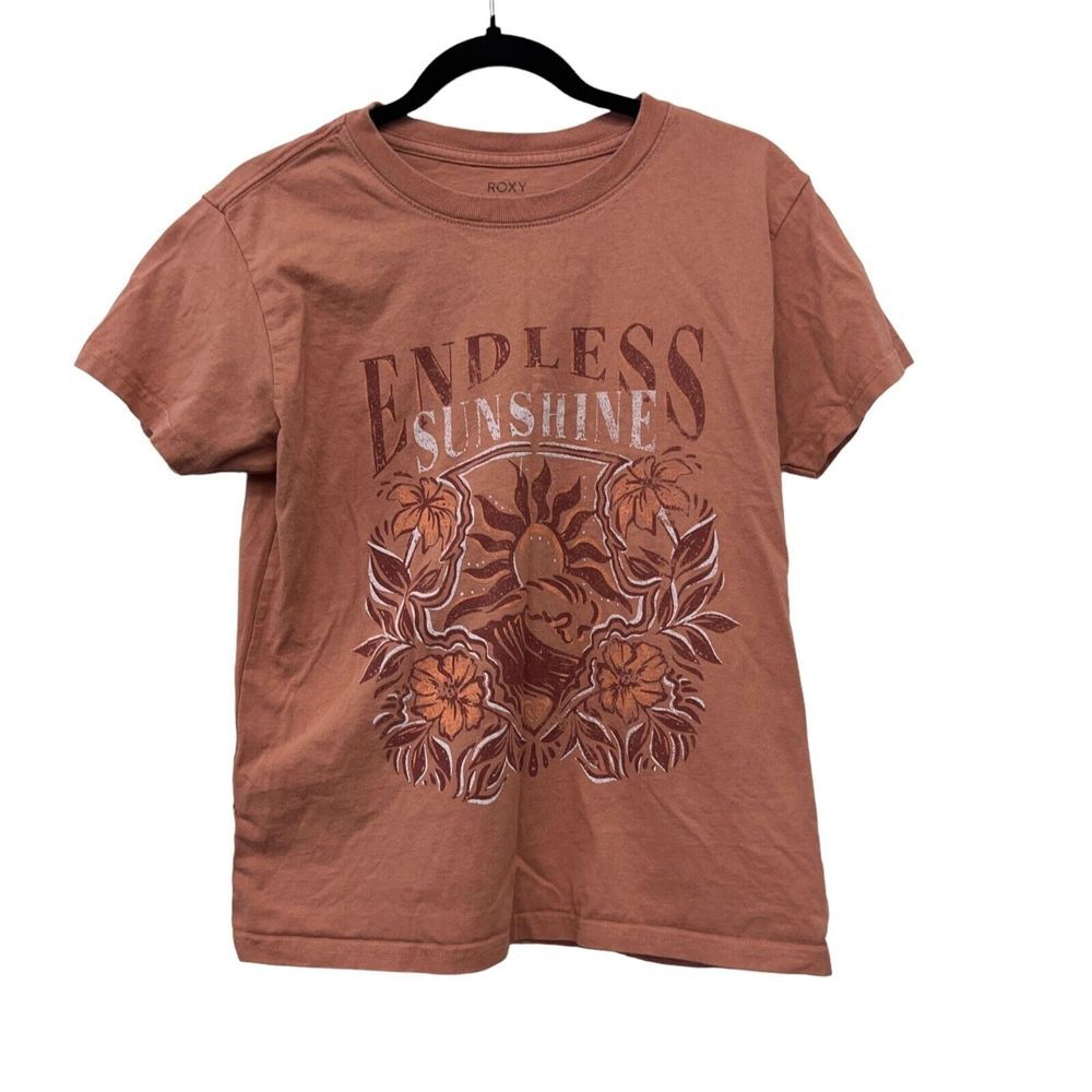 Roxy endless sunshine graphic short sleeve crew neck‎ womens top  Size: XS